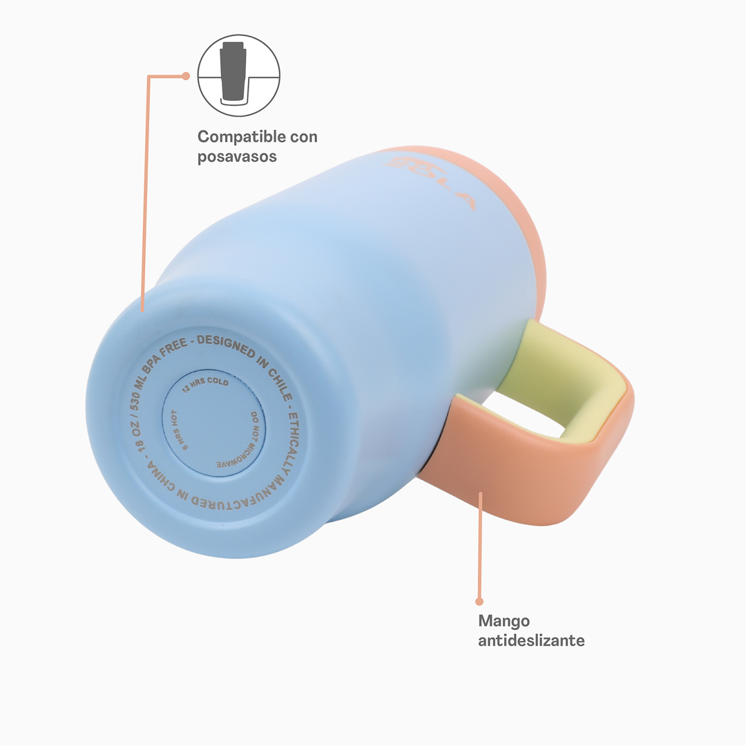 Vaso térmico Kids 530 ml Bombilla de Silicona