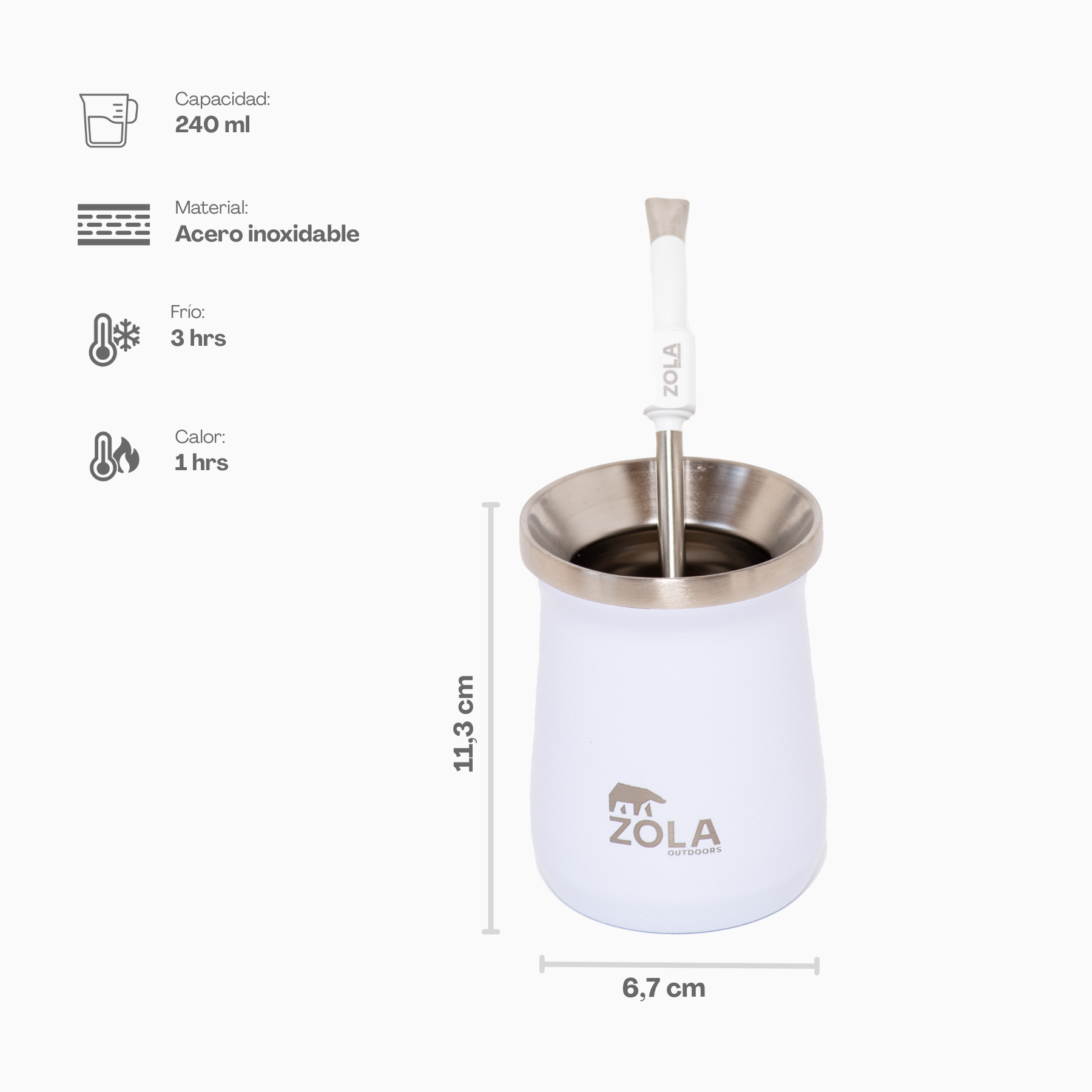 Vaso Mate Térmico 240 ml