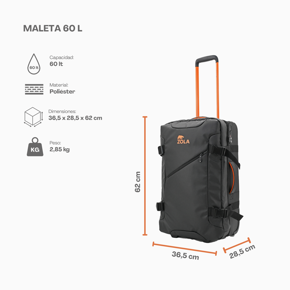 Maleta mediana | 60 L