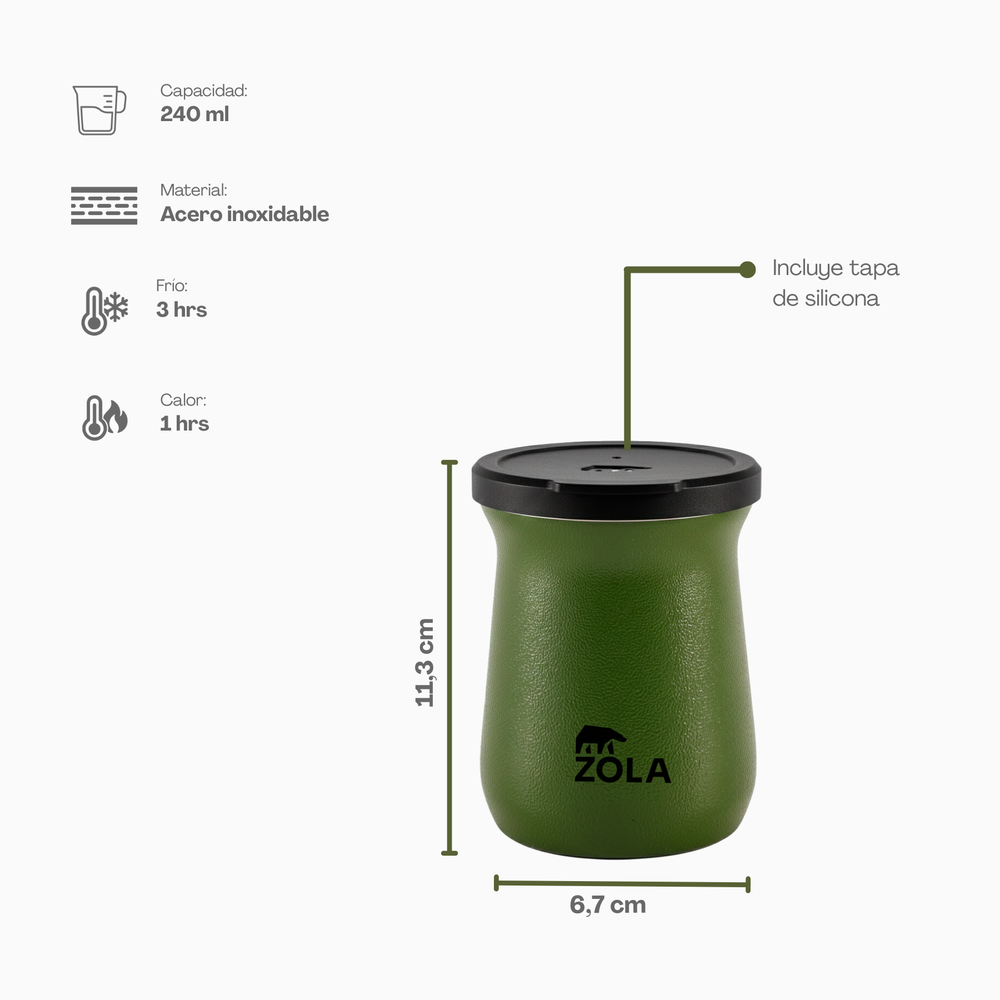 Set Mate cup + Bombilla | 240 ML