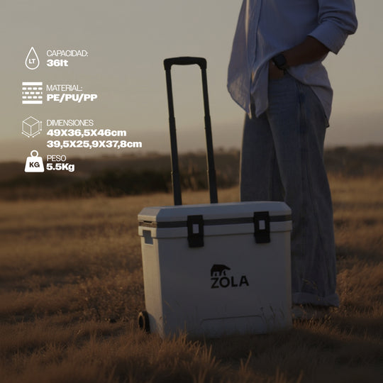 Cooler Rígido con Ruedas Zola 36L