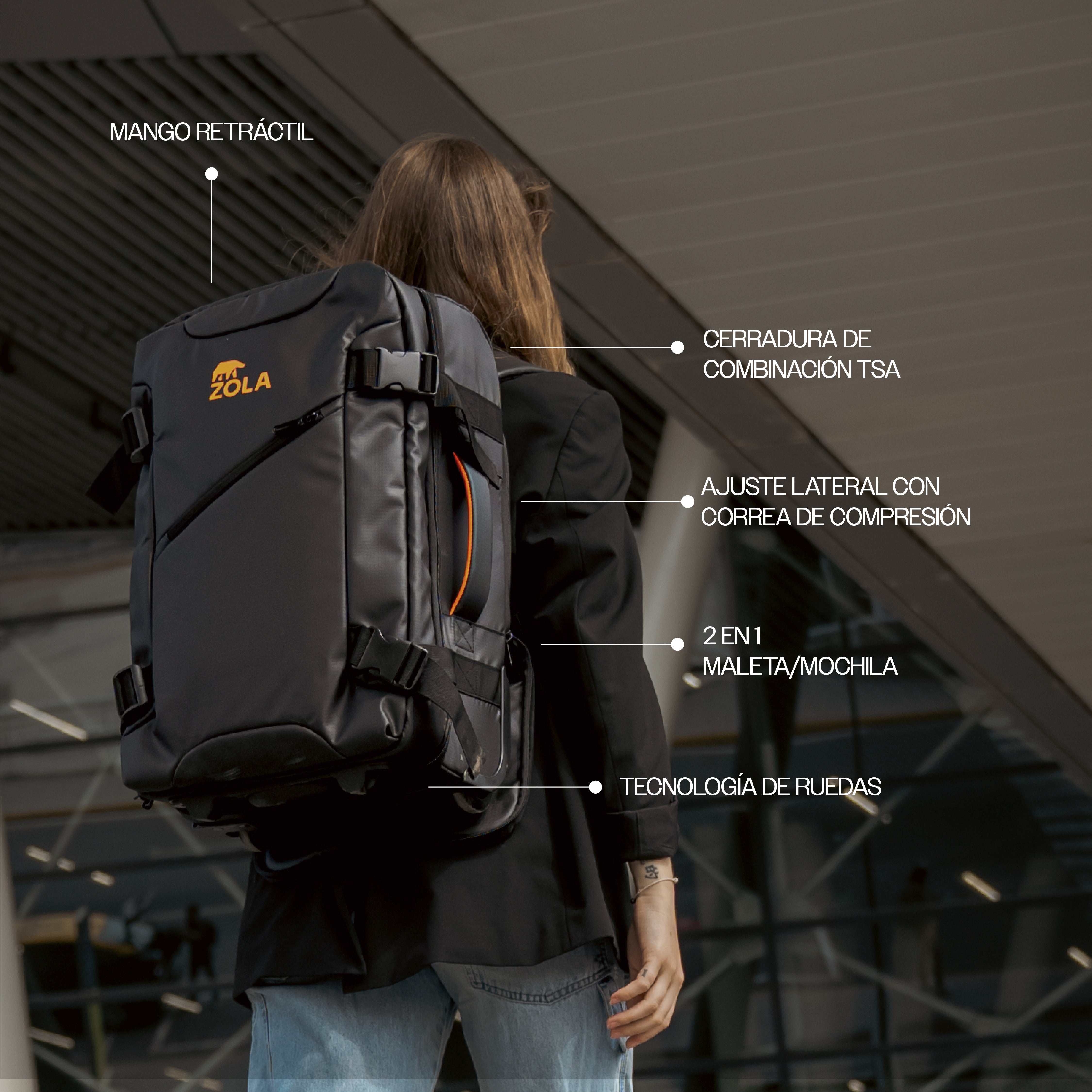 Maleta Zola Equipaje de Mano 38L – ZOLA