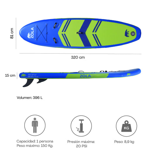 SUP Inflable Puelo 10'6