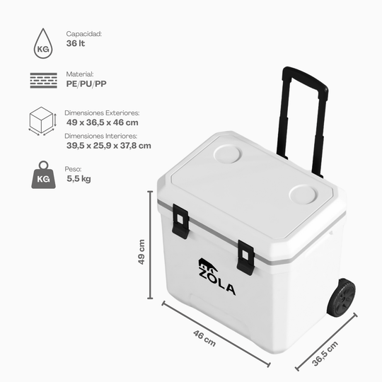 Cooler con Ruedas | 38 L
